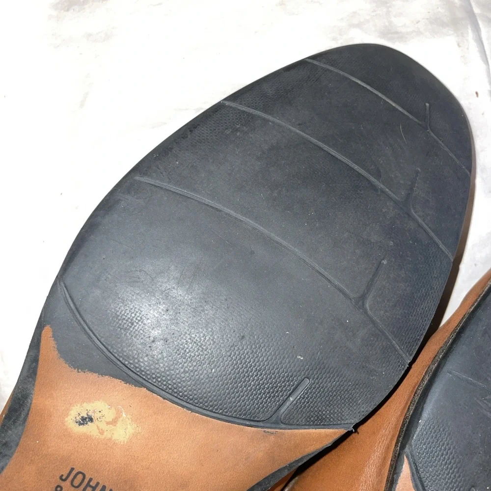 Johnston & Murphy Brown Lace Up Oxford Shoe Size 15M 20-8766‎ Larsey Apron Toe